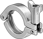 High Poished Sanitary Clamps 3A Class/20mm/Tube Med.pressure/SUS 304