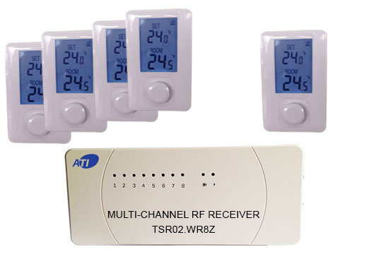 [ATI]TSR02HVR-ET500  무선 디지털 난방온도 조절기/방 5개
